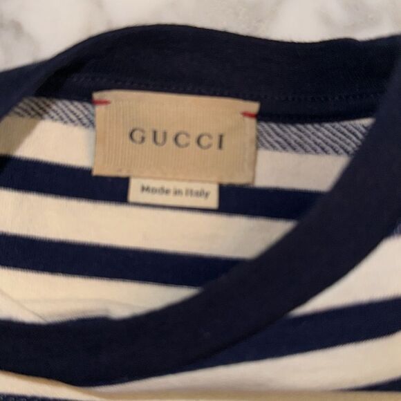 GUCCI BOYS STRIPED LOGO TSHIRT 4Y - Picture 7 of 8
